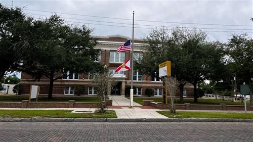 View of the Medical Academy at D.W. Waters from across Highland Ave.